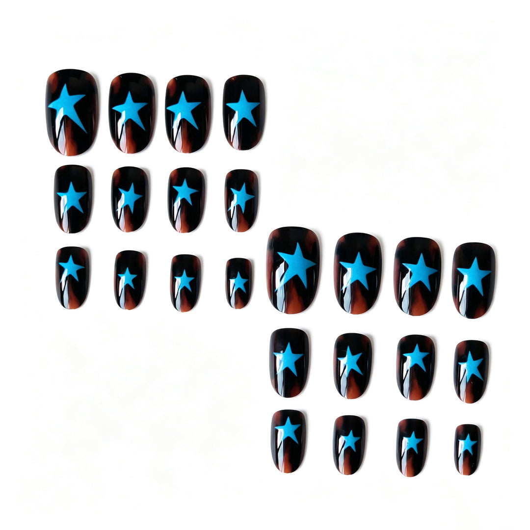 Künstlerisches sternmuster Nagelkunst Set