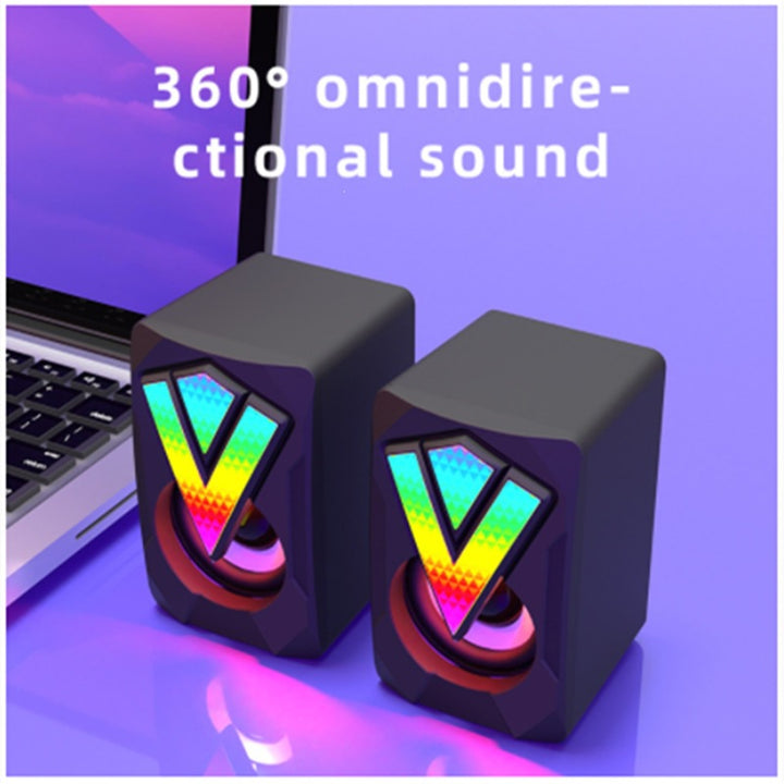 360-Grad RGB Desktop-Lautsprecher mit omnidirektionalem Sound Karnz