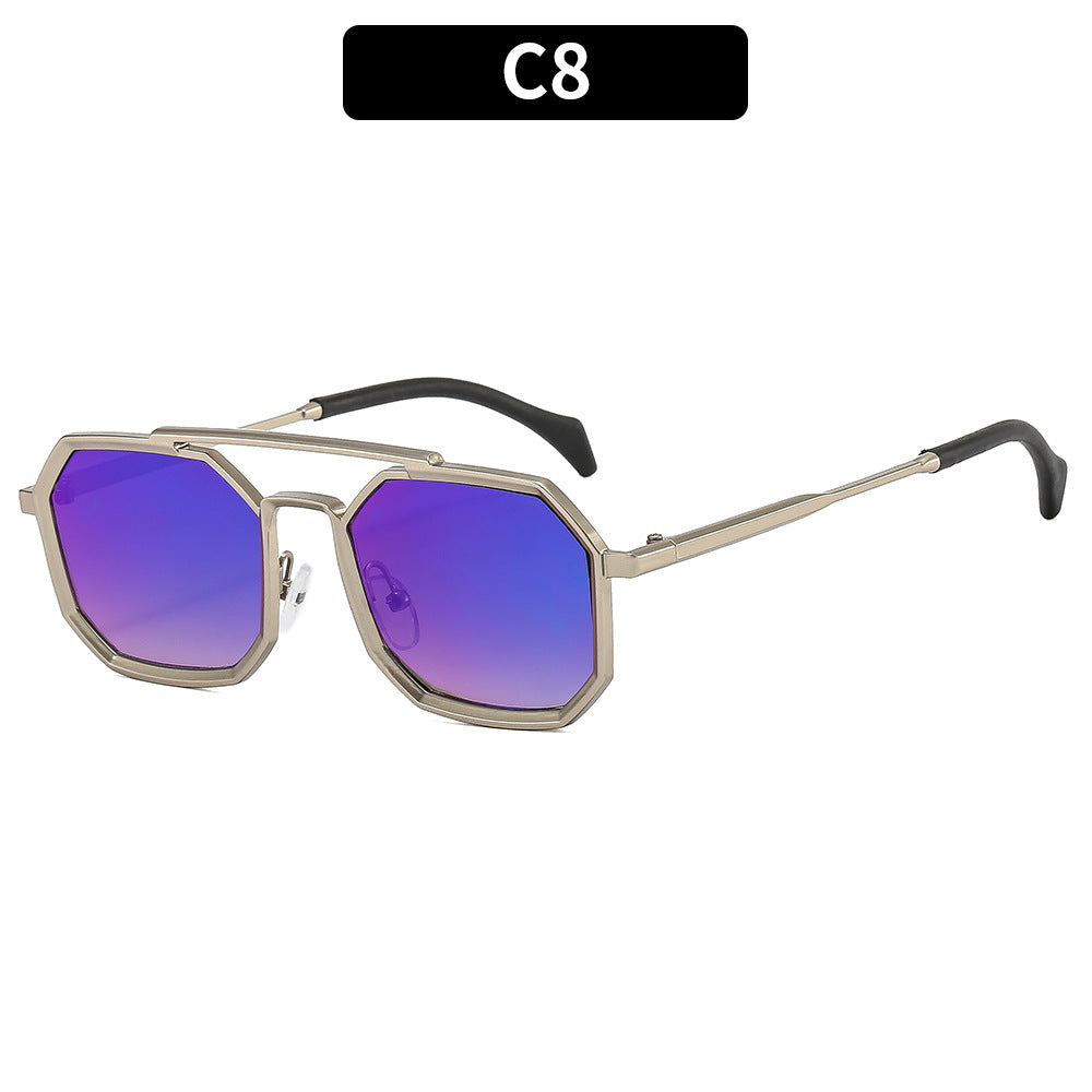 Einzigartige achteckige Rahmen Sonnenbrille
