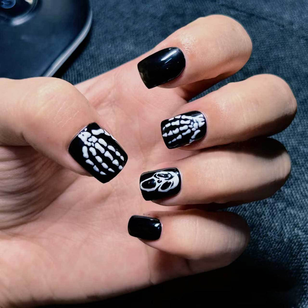 Künstlerisches Skelett Nagelkunstset