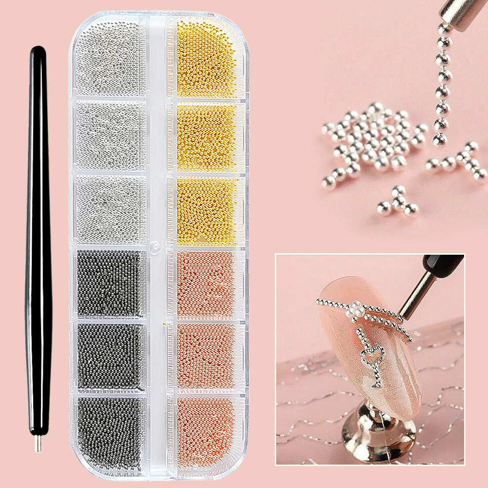 Dekorative Nail Art Perlen Set