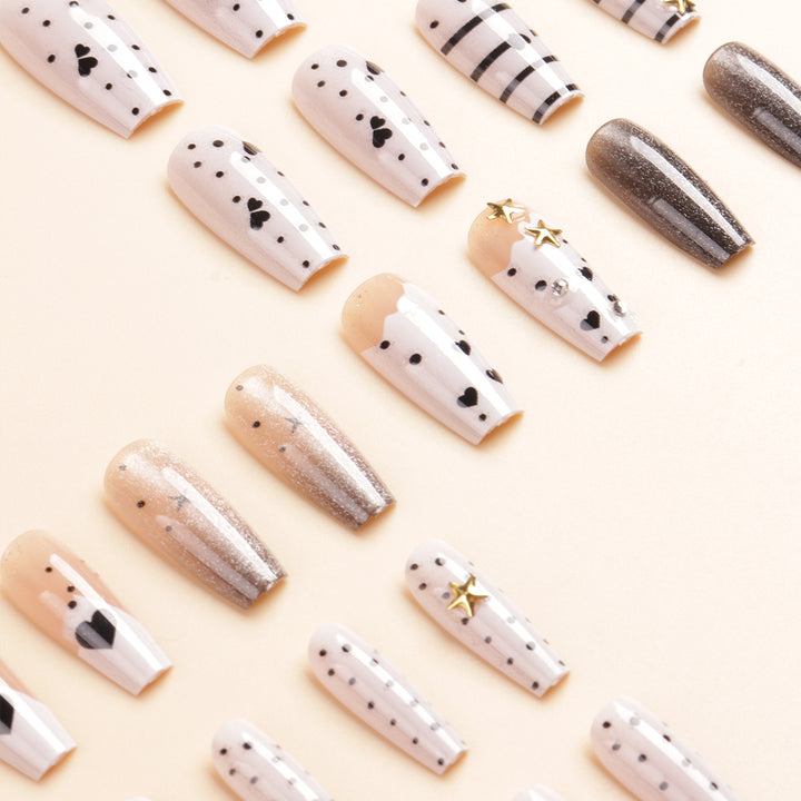 Mit Strass verziert, Press-On Nagelset Karnz