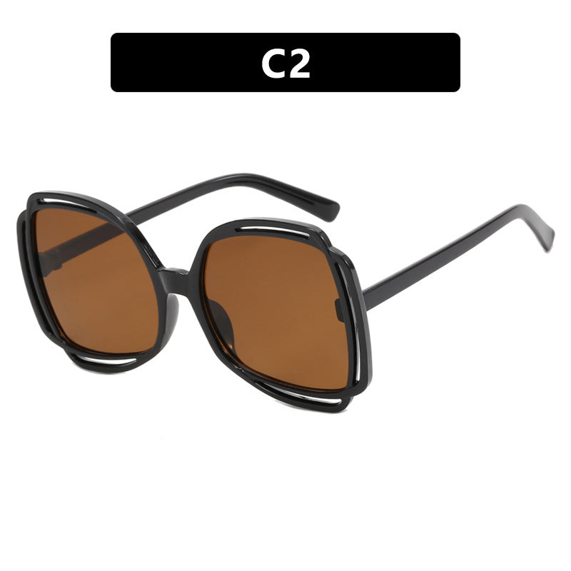 Damen oversized Sonnenbrille im modischen Retro-Design Karnz
