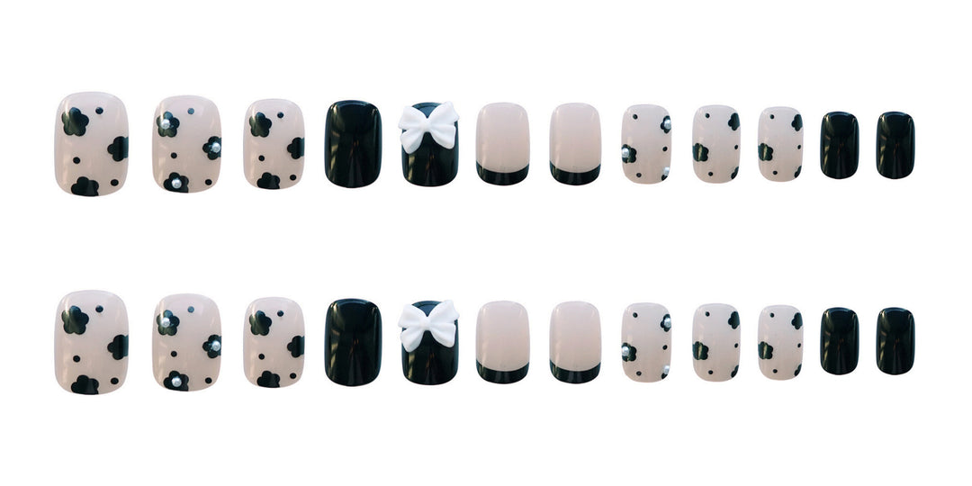 Dekorativer Schleifenakzent Acrylnagel-Set