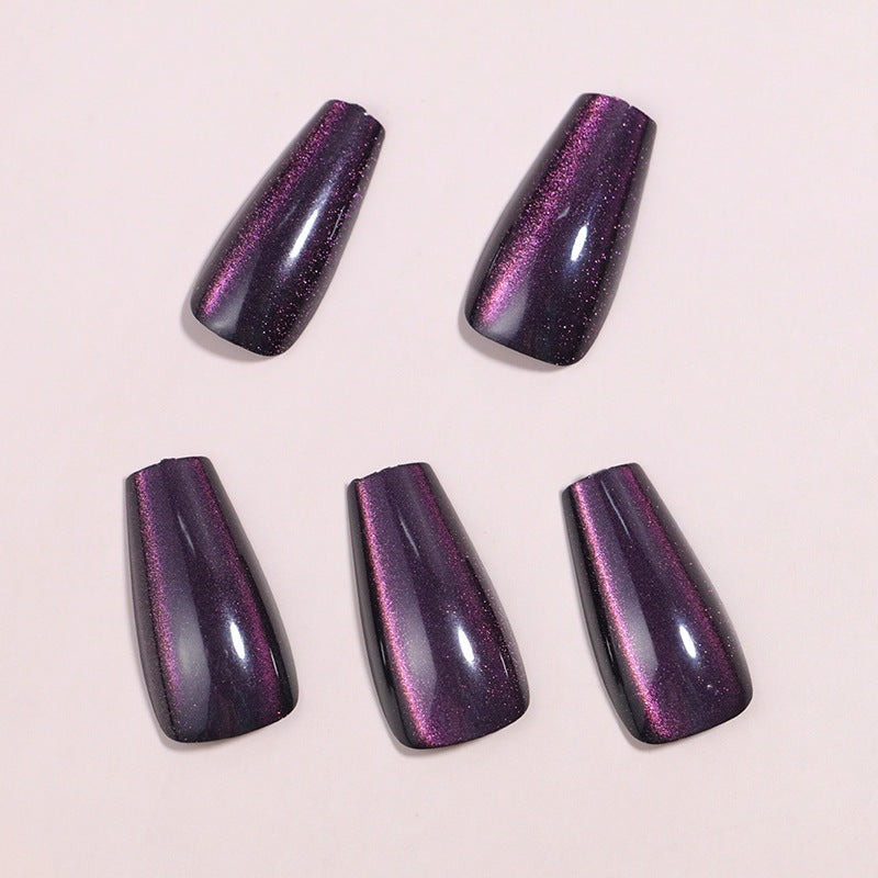 Glitzerndes Langes Stiletto Press-On Nagelset Karnz