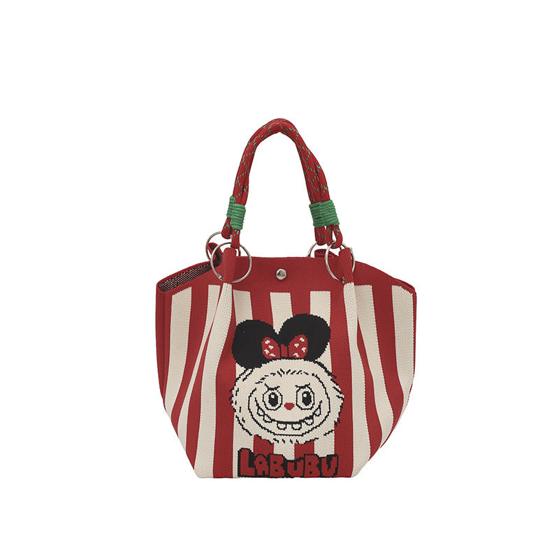WoFloral Print Texturiertes Handtasche Karnz