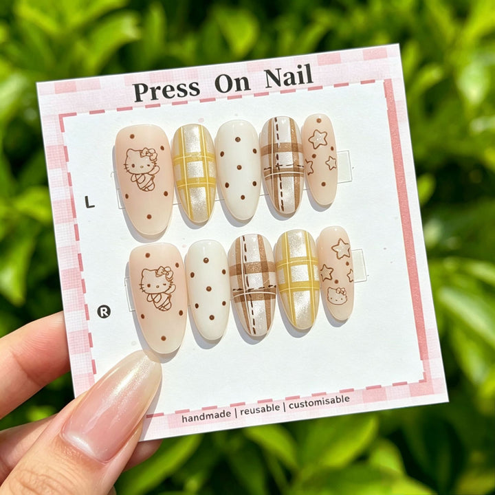 Anpassbare handgefertigte Press-On Nägel