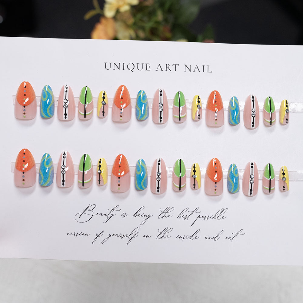 Künstlerisches Press-On Nagelkunst-Set  1791110738