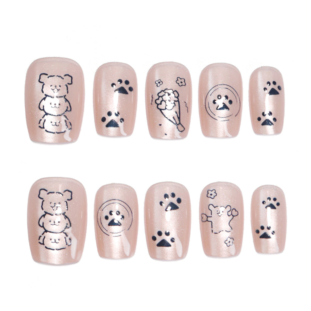 Künstliche Nagelkunst mit verspielten Tiermotiven Karnz