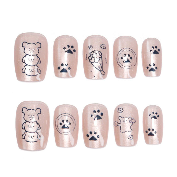 Künstliche Nagelkunst mit verspielten Tiermotiven Karnz