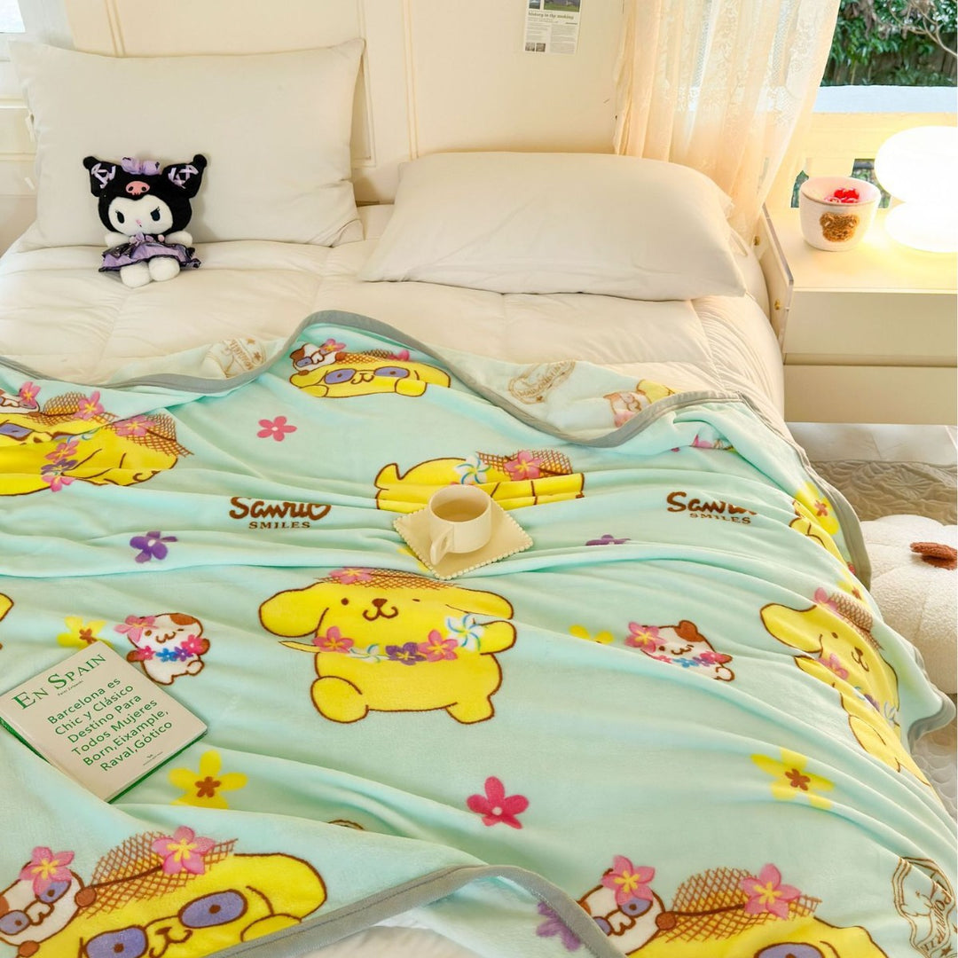 Damen weiche Fleece-Decke mit fröhlichem Kinderdesign Karnz