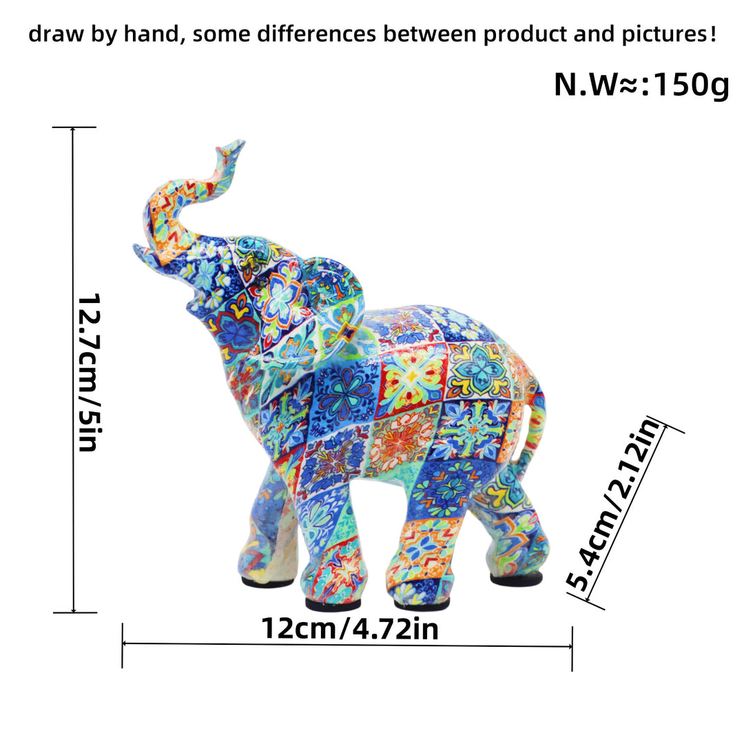 Bunte Elefanten Figur Karnz