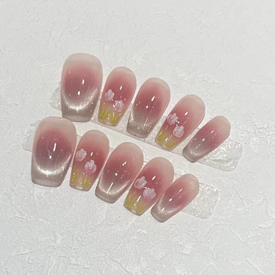 Floral Ombre Druck-Nägel Karnz