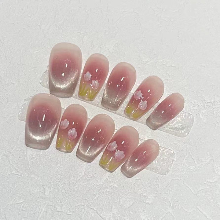 Floral Ombre Druck-Nägel Karnz