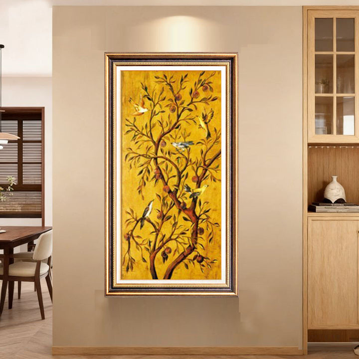 Elegante Blumenreiche Leinwand Wandkunst