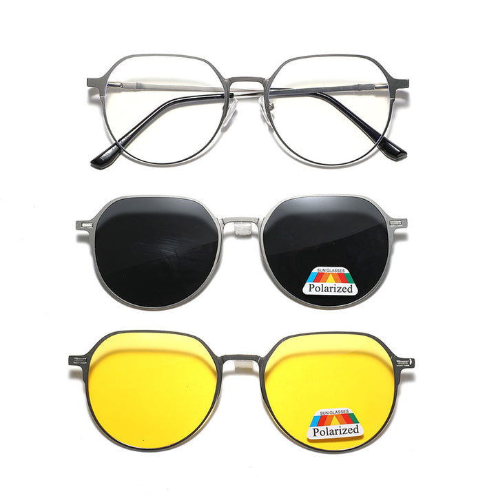 Damen modische Sonnenbrille mit unterschiedlichen Gläsern Karnz