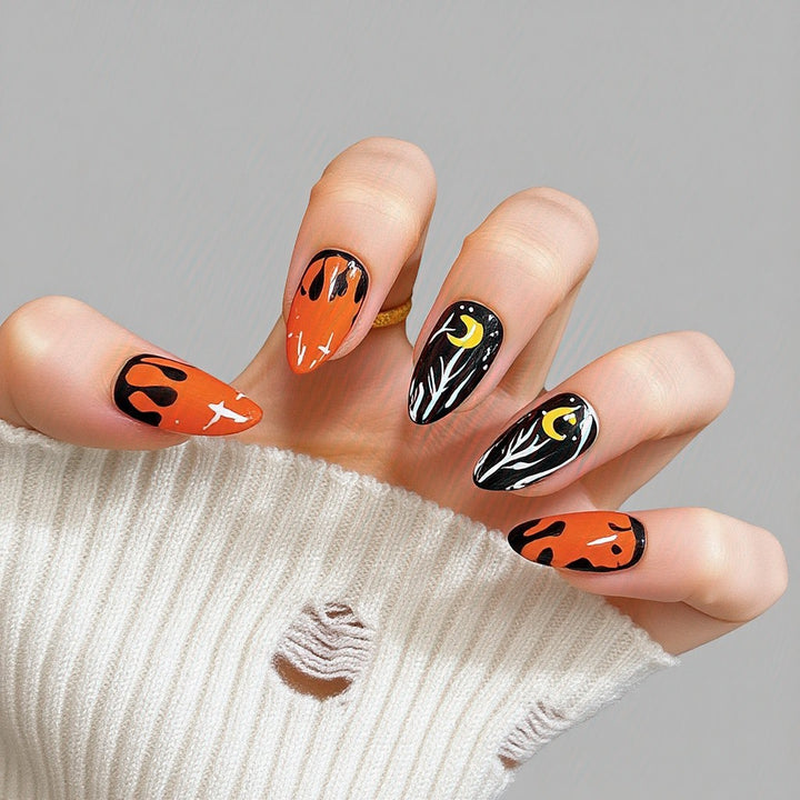 Kunstnägel Im Kreativen Halloween-Motiv Karnz