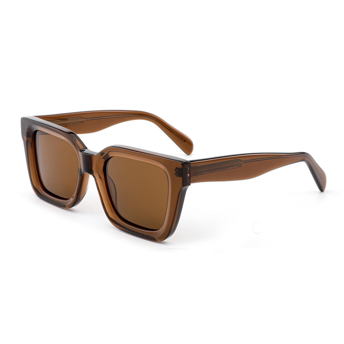Damen stylische quadratische Sonnenbrille mit breitem Rahmen und UV-Schutz Karnz