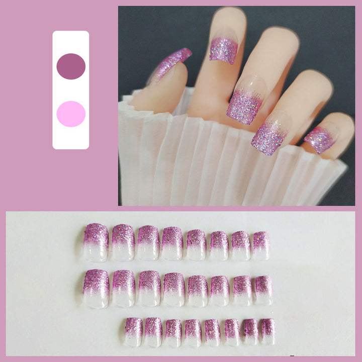 Glitzerndes Ombre Press-On Nägel