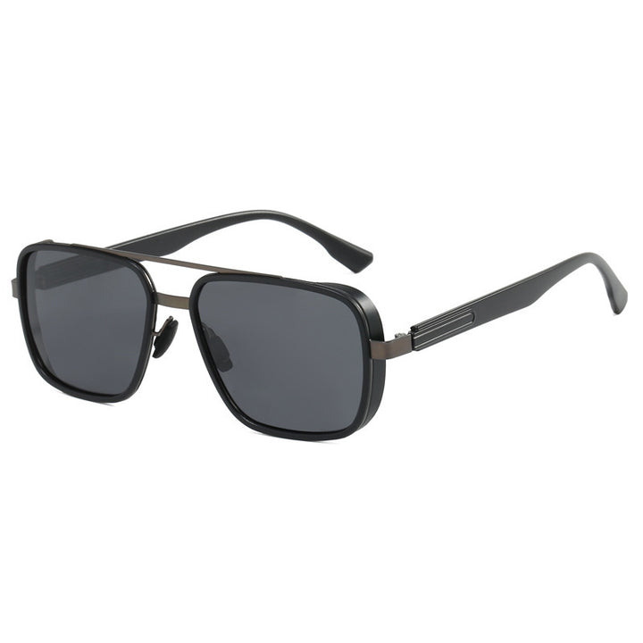 Damen elegante quadratische Sonnenbrille mit hochwertigem Metallrahmen Karnz