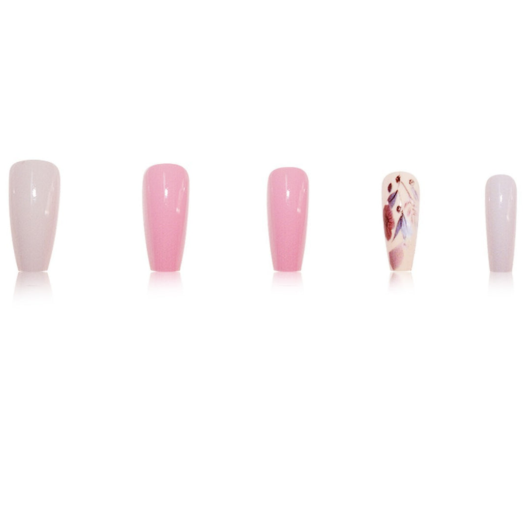 Botanische florale Press-On Nagelkunst Karnz