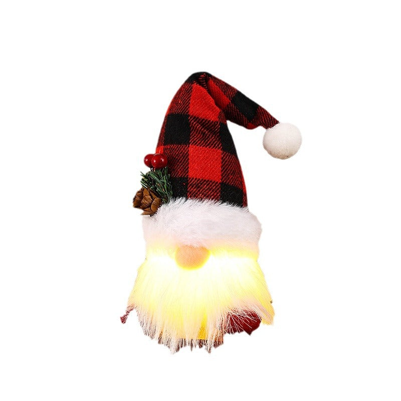 Beleuchtete Weihnachtsmann Figur Karnz