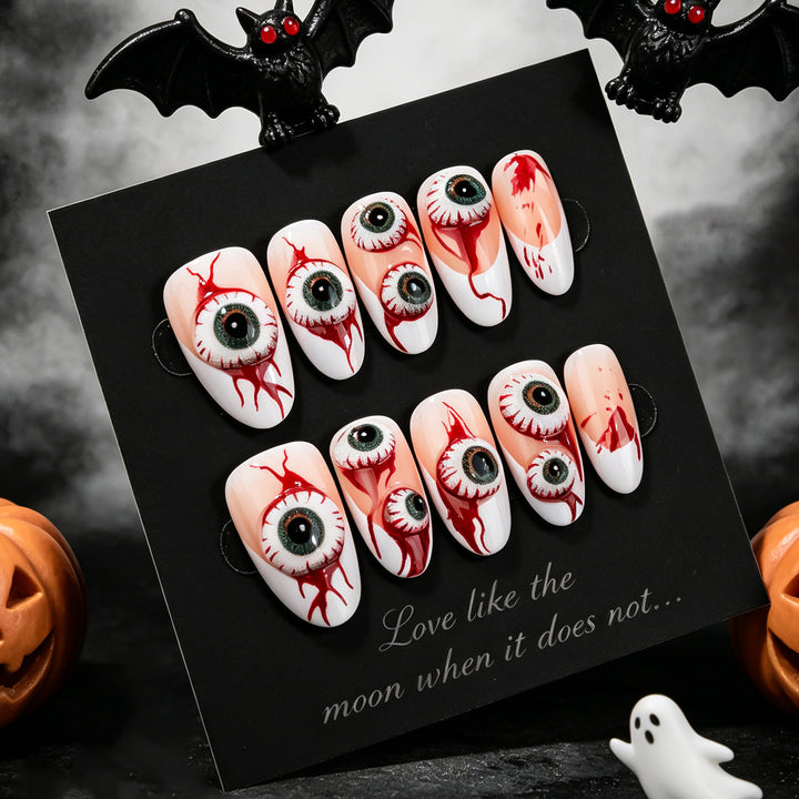 Halloween-Themen Horror-Effekt Press-On Nagelset