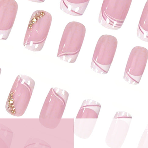 Elegante französische Spitzen-Gel-Nagelerweiterungen Karnz