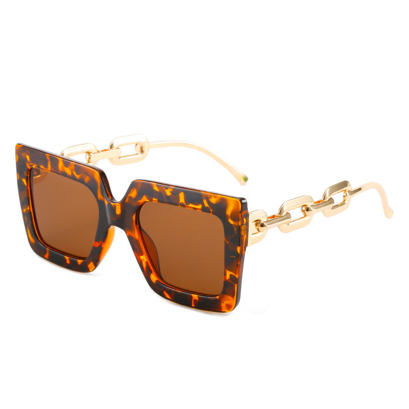 Damen Cat-Eye Sonnenbrille mit luxuriösem Design und Kettenrahmen Karnz