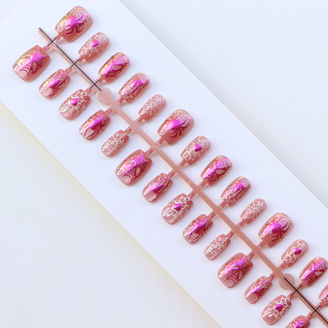 Spider Web Design Press-On Nagelset