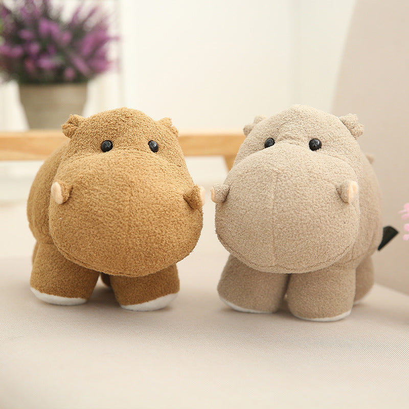 Plüsch-Hippo-Kuschel-Kissen mit gewichtetem Kern und ultra-weichem Mikrofleece-Bezug Karnz