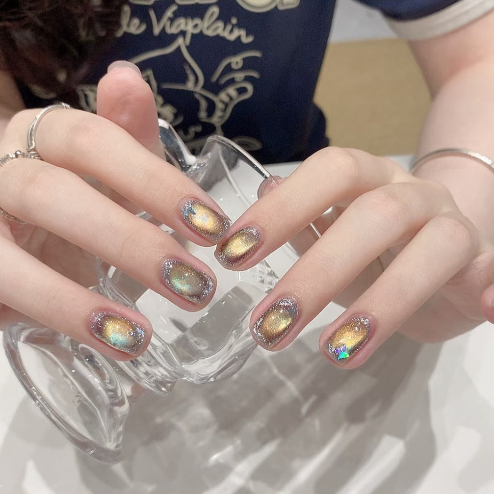 Metallic Galaxy Press-On Nagelkunst