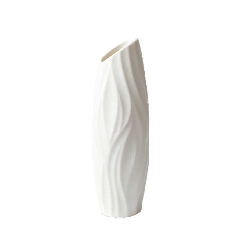 Elegante Texturierte Dekorative Blumenvase Karnz