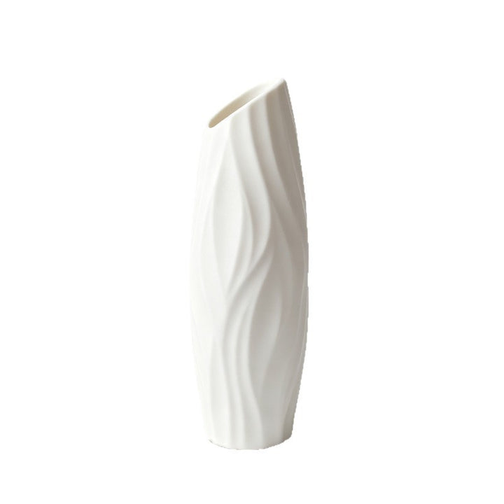 Elegante Texturierte Dekorative Blumenvase Karnz