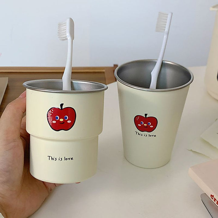 Multifunktionale Keramiktasse mit Fröhlichem Apfelmotiv Karnz