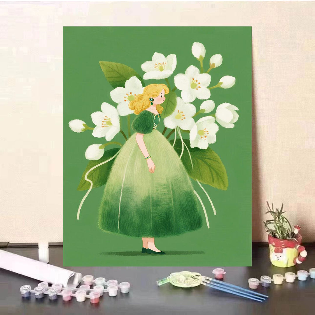 Florales DIY Ausmal-Set nach Zahlen Karnz
