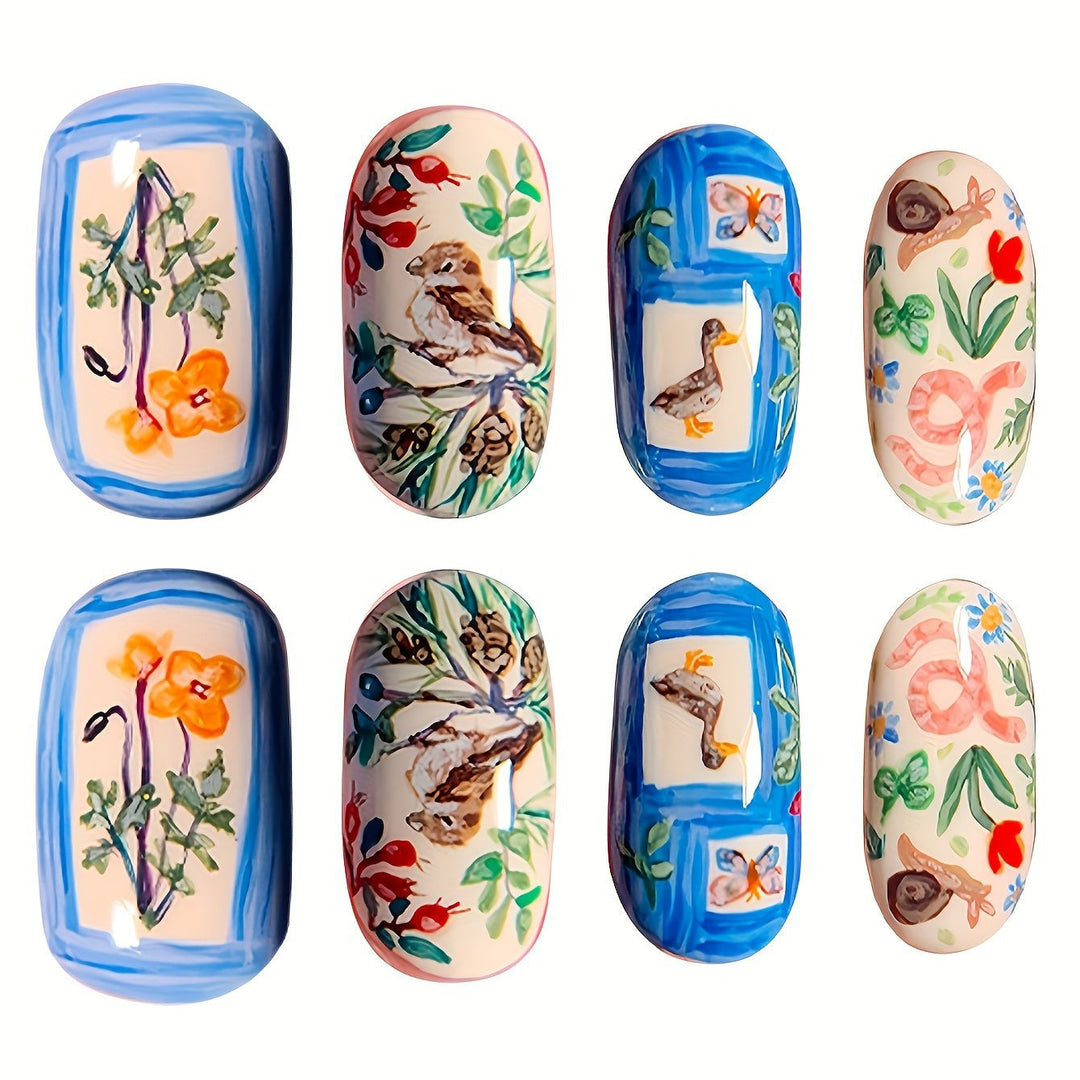 Kreatives Künstlerisches Press-On Nagelset Karnz