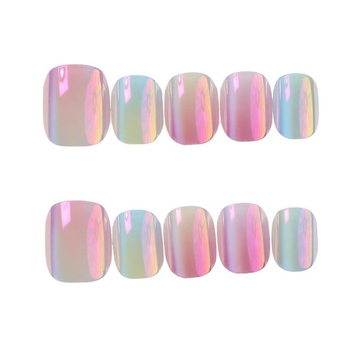 Iridescent Press-On Nail Art Set Karnz