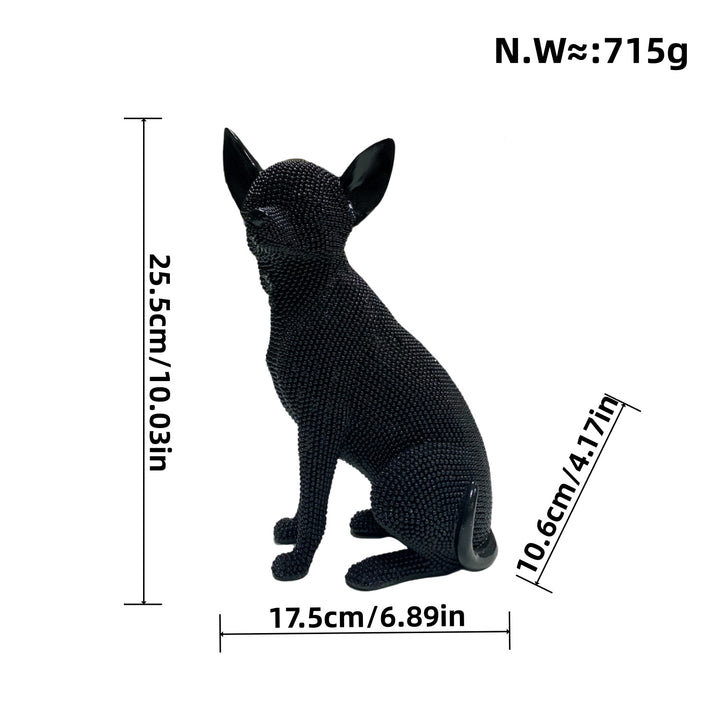 Dekorative Französische Bulldogge Skulptur Karnz