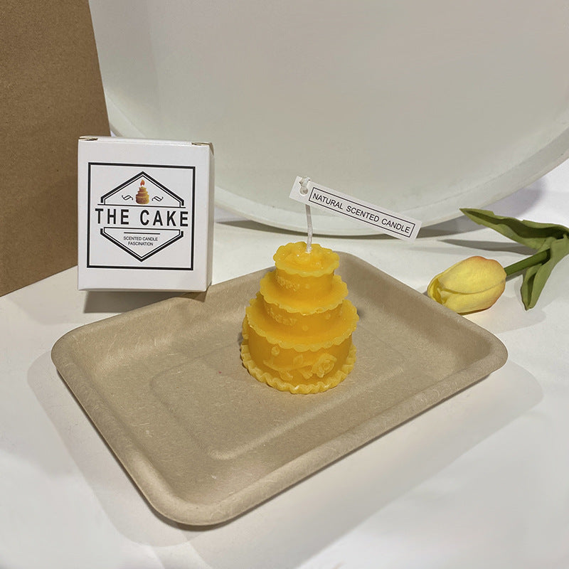 Handgegossene realistische Zitronen-förmige Duft-Soyakerze mit Baumwolldocht & Geschenkbox