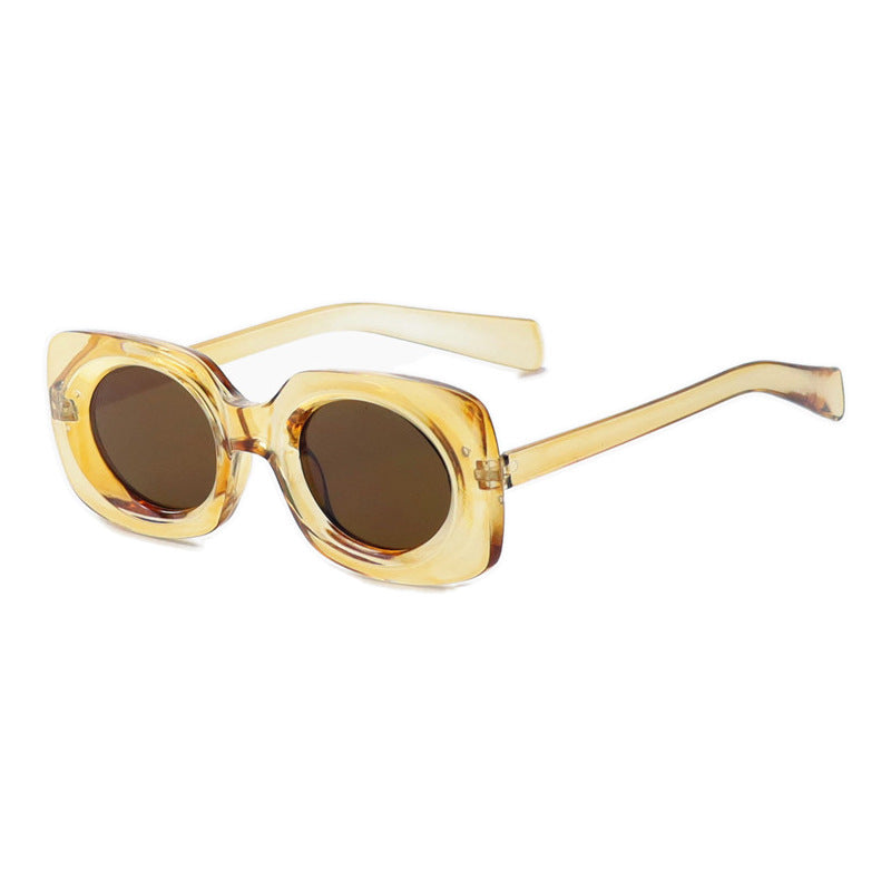 Zeitgenössische Matte Quadratische Sonnenbrille Karnz