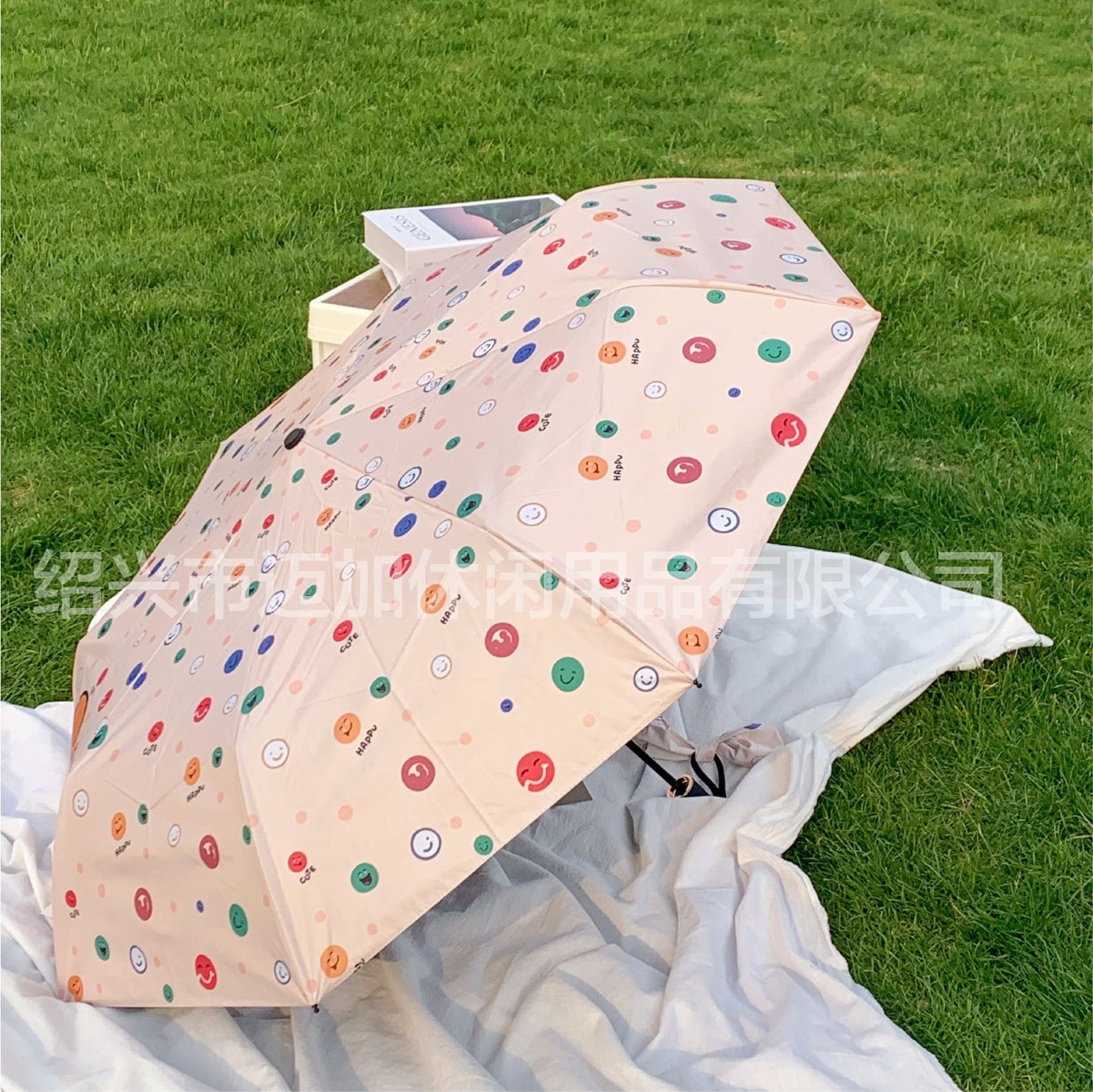 Damen Faltbarer Regenschirm mit lustigem Design Karnz