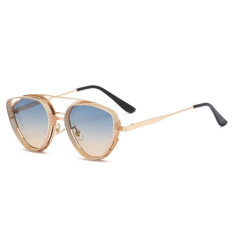 Damen extravagante Sonnenbrille im modernen Polygon-Design Karnz
