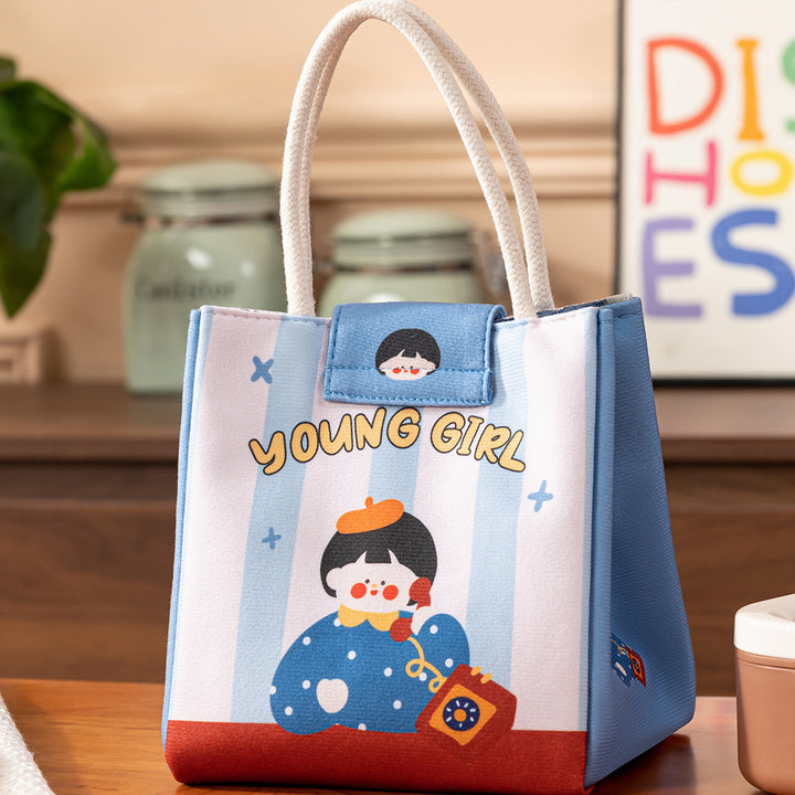 Süße Kaninchen-Themen-Isolierte Lunch-Tasche