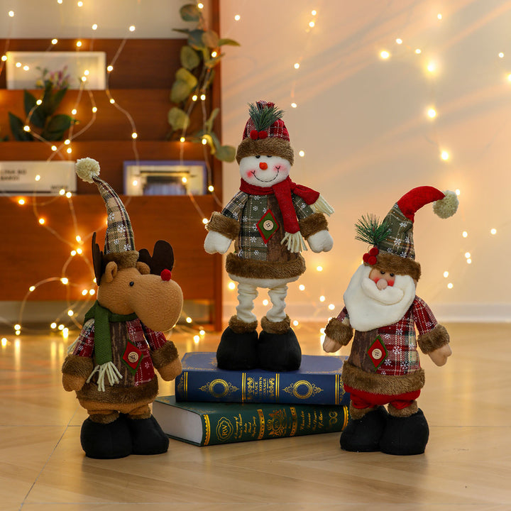 Verspielt Plüsch Santa Figurine Karnz