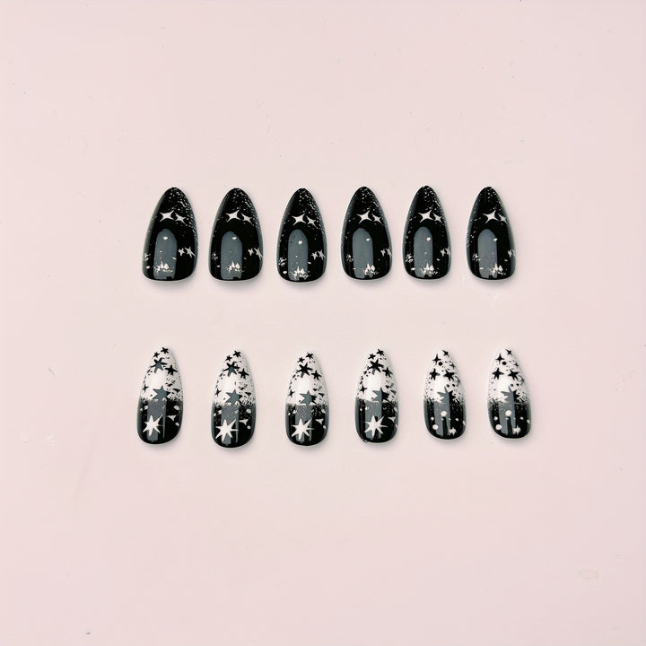Kunstnagelset mit Sternenmotiv Karnz