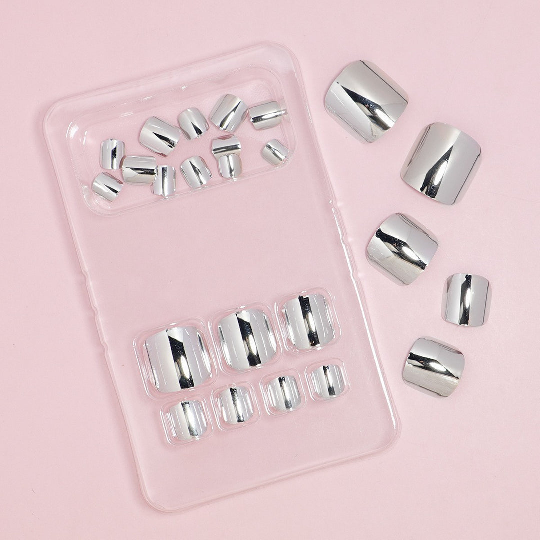 Premium Metallic Press-On Nail Set Karnz