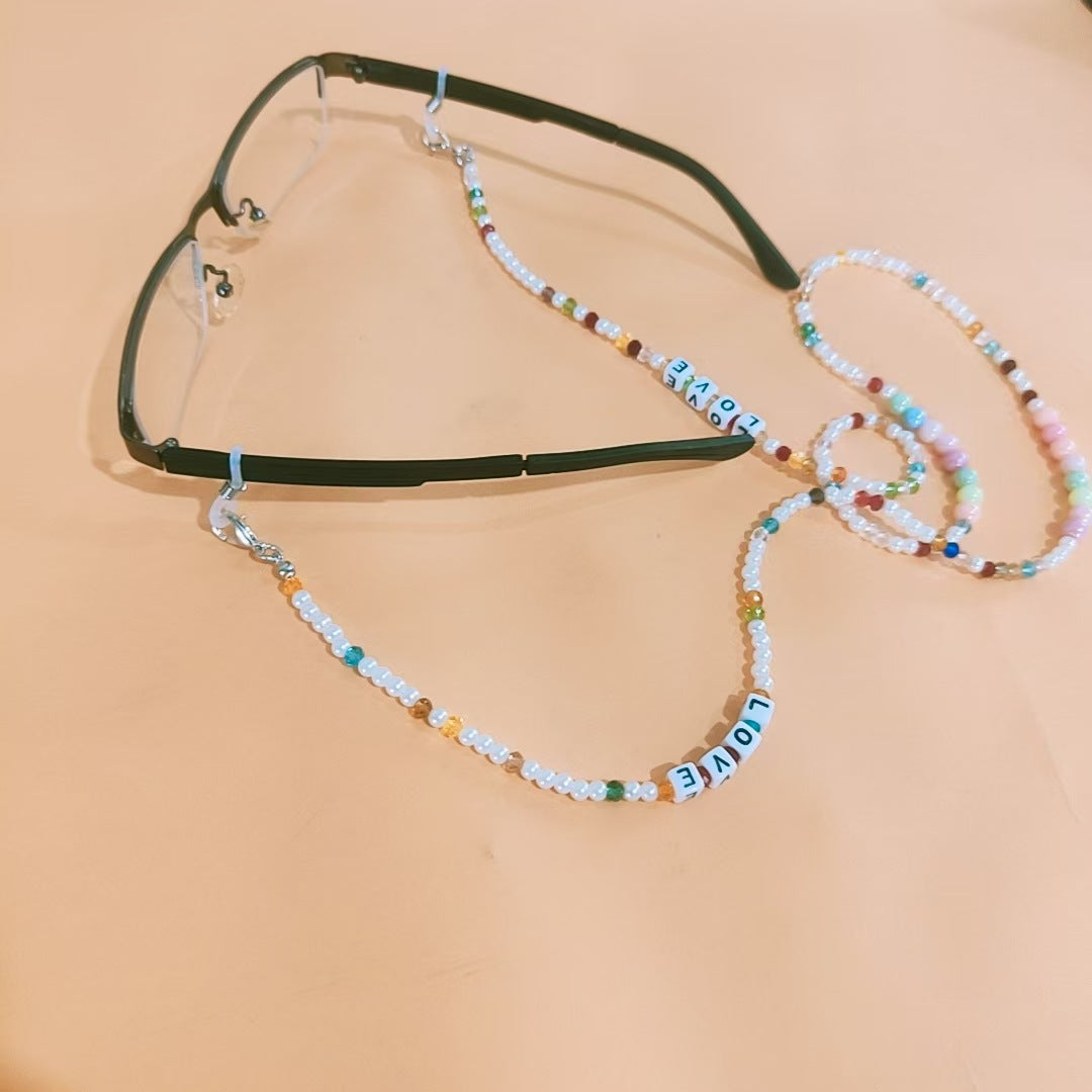 Brillenhalterkette mit Bunten Perlen Karnz
