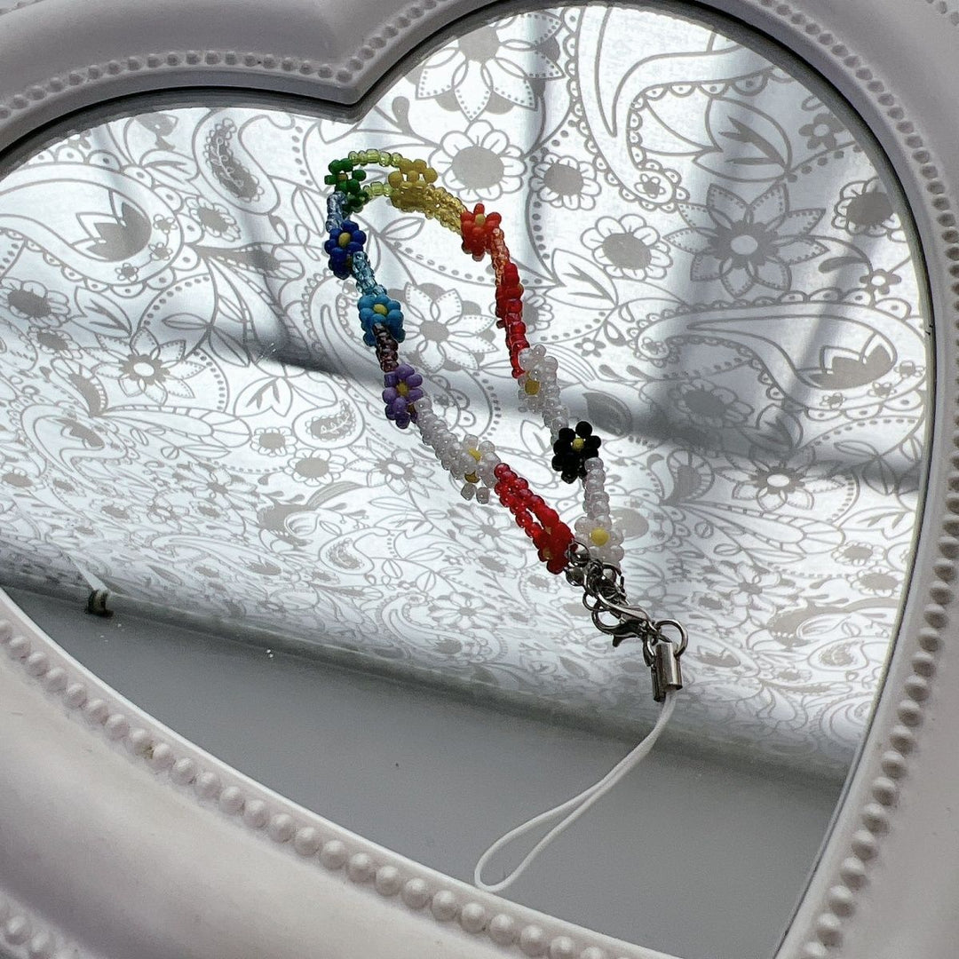 Blumenperlen-Charm-Halskette Karnz