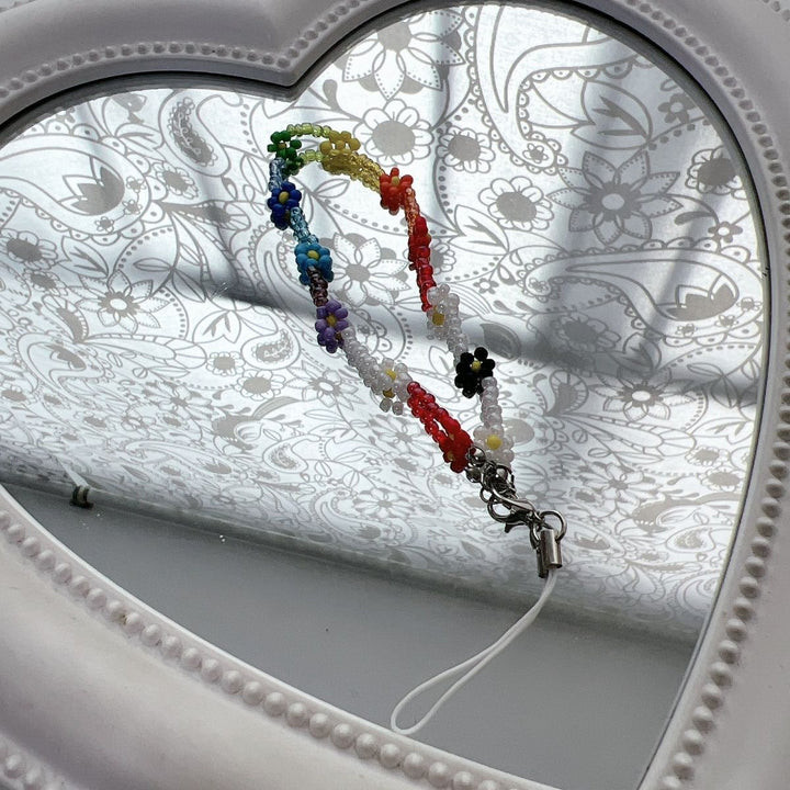 Blumenperlen-Charm-Halskette Karnz